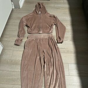 SKIMS Velour Tracksuit Set Size Small